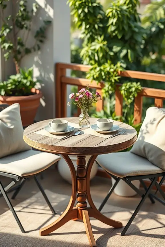 charming outdoor dining setup
