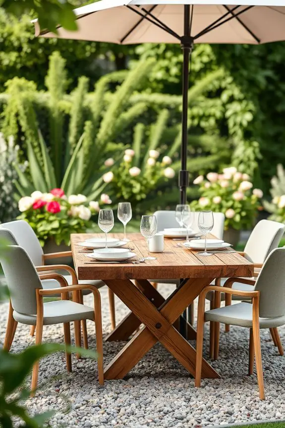 charming outdoor dining space