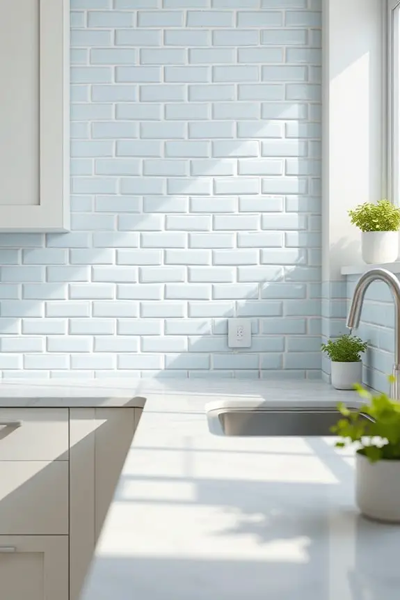 charming pale blue tiles
