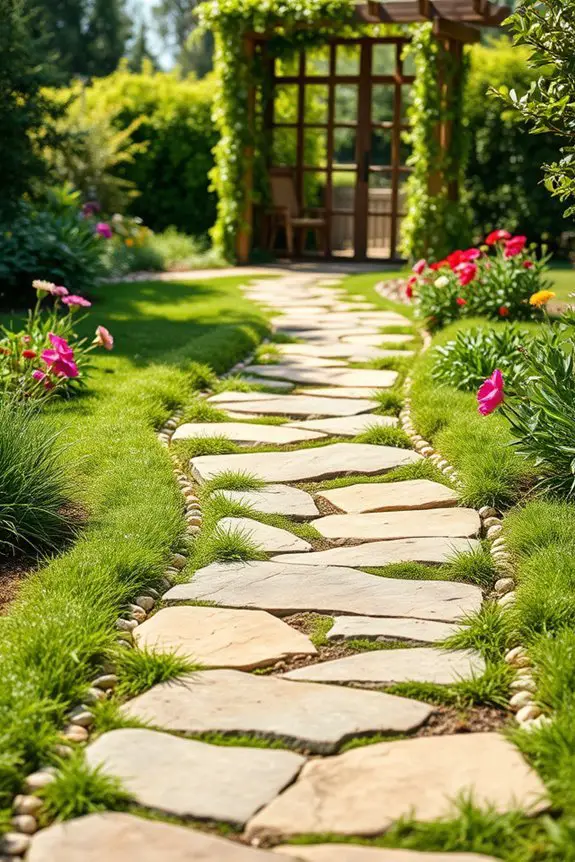 charming pathway with stones