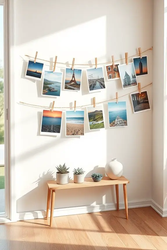 charming photo string display
