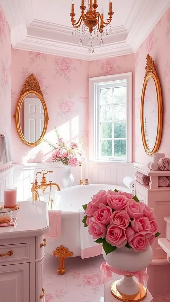 charming pink floral decor