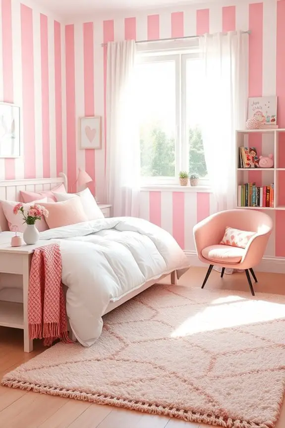 charming pink striped retreat