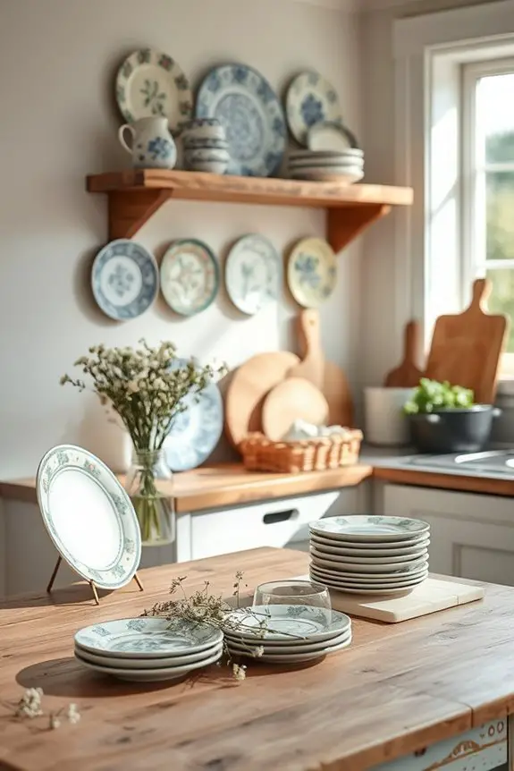 charming plate display ideas