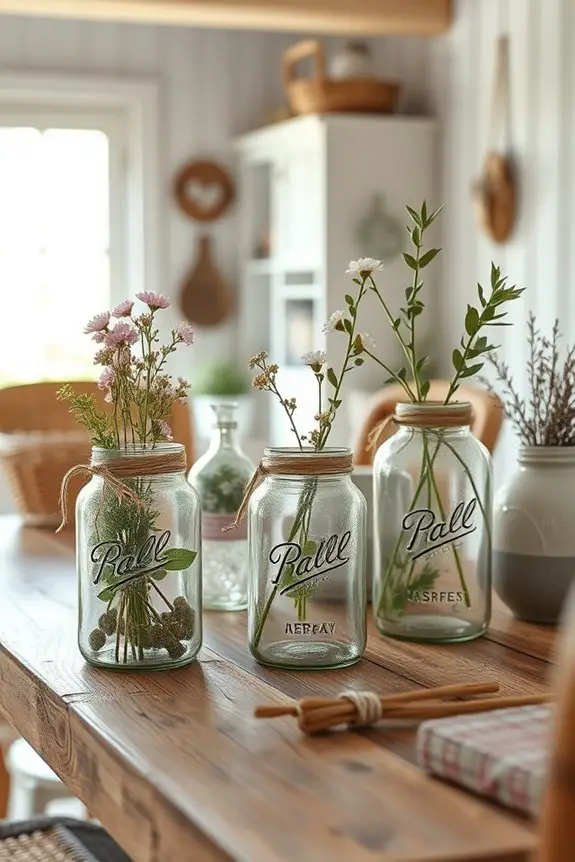 charming repurposed mason jars