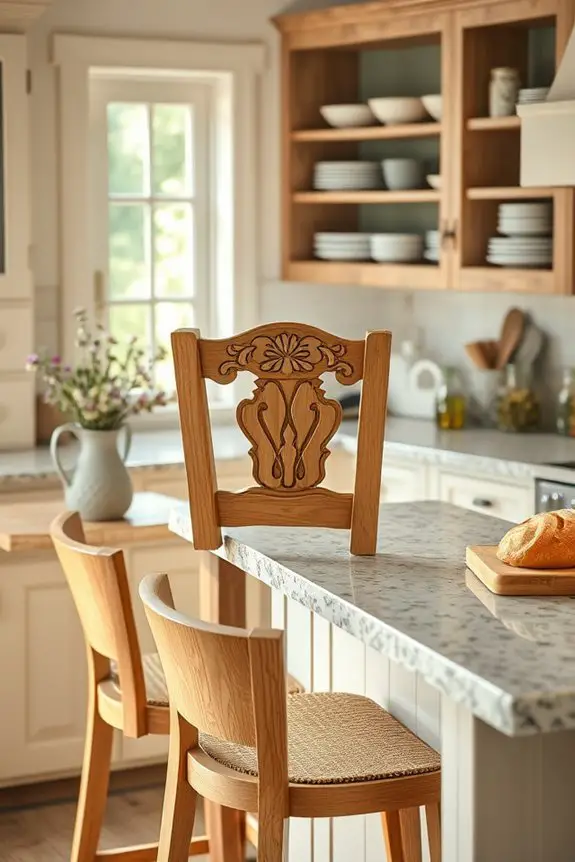 charming rustic bar stools