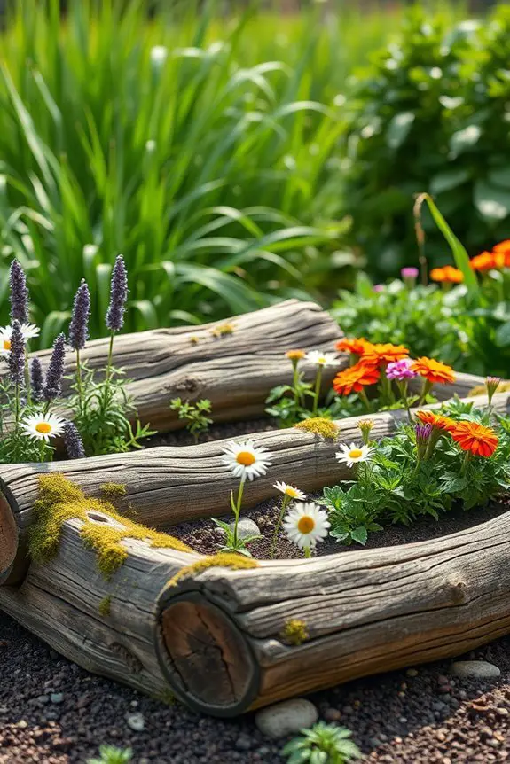 charming rustic log beds