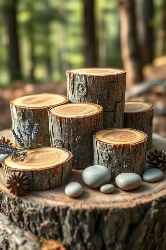 charming rustic log storage