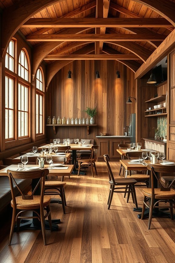 charming rustic wood finishes