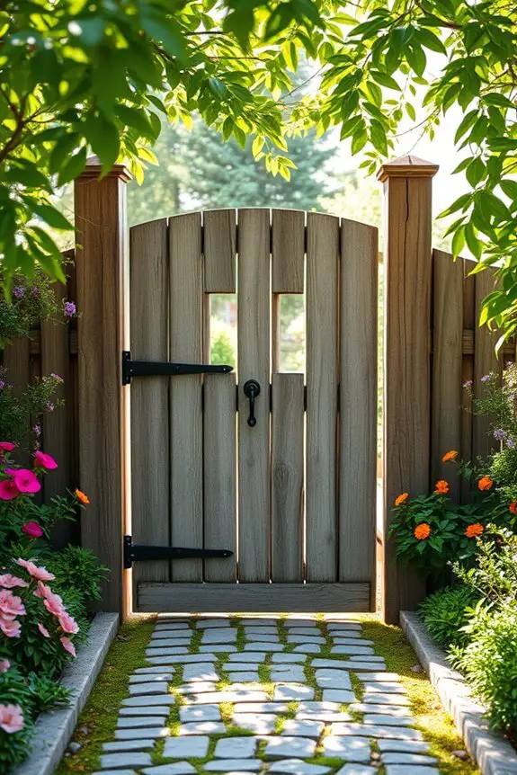 charming rustic wooden gate