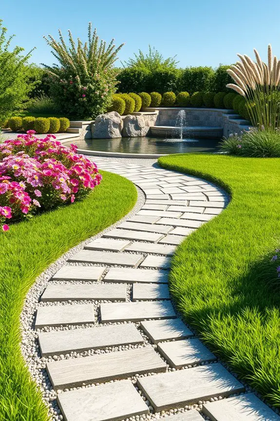 charming stone gravel paths