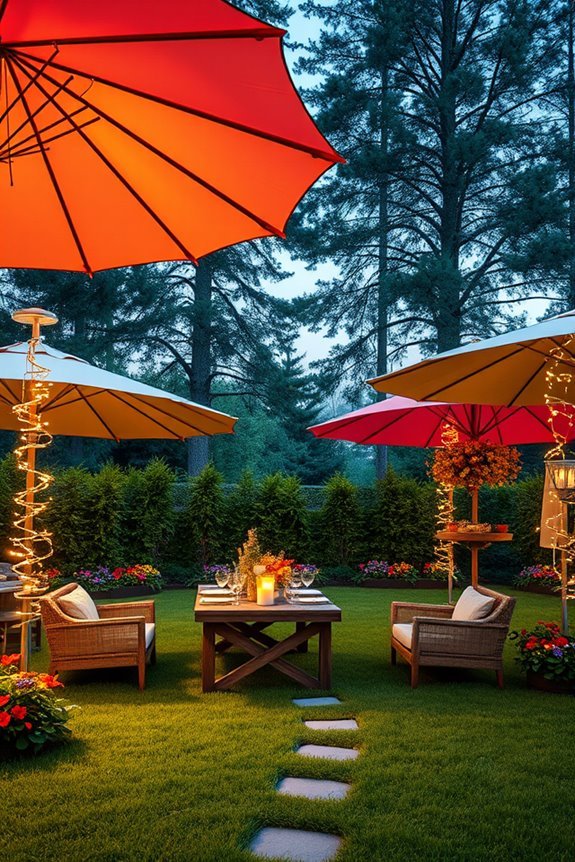 charming umbrella light decorations