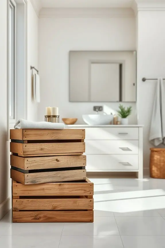 charming versatile bathroom storage