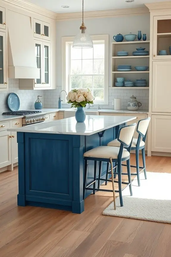 charming vintage blue accents