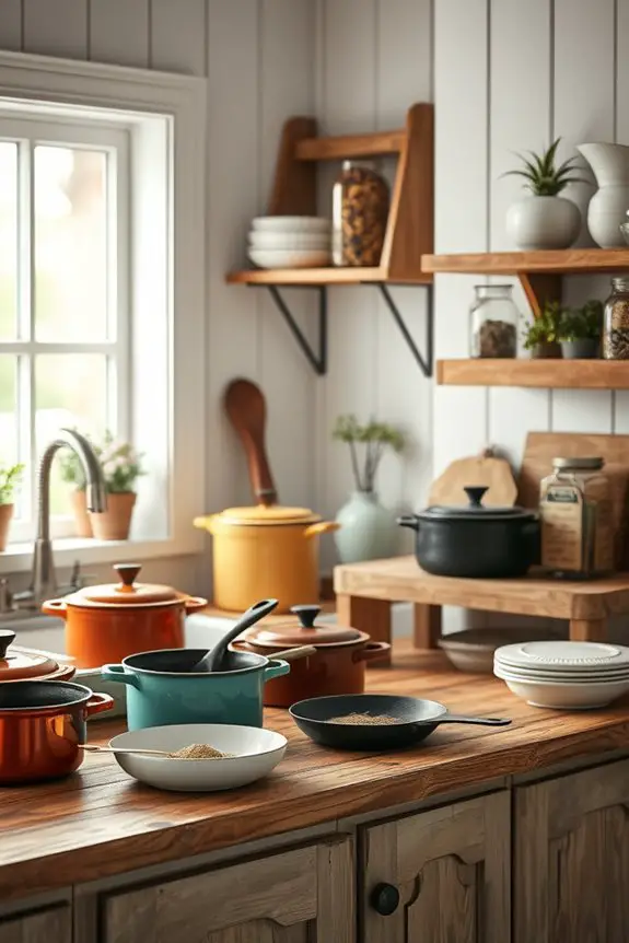 charming vintage cookware displays