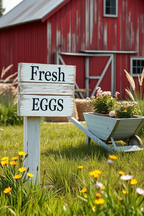 charming vintage farmhouse signage