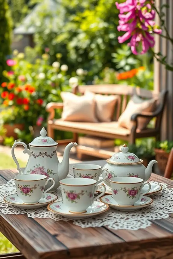 charming vintage tea display