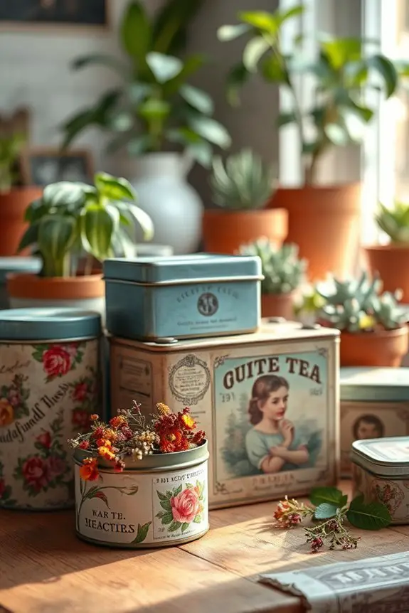 charming vintage tin displays