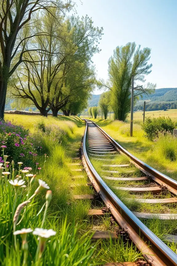 charming vintage train backdrop