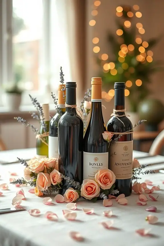 charming wine bottle centerpieces