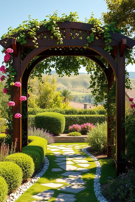 charming wooden garden entrance