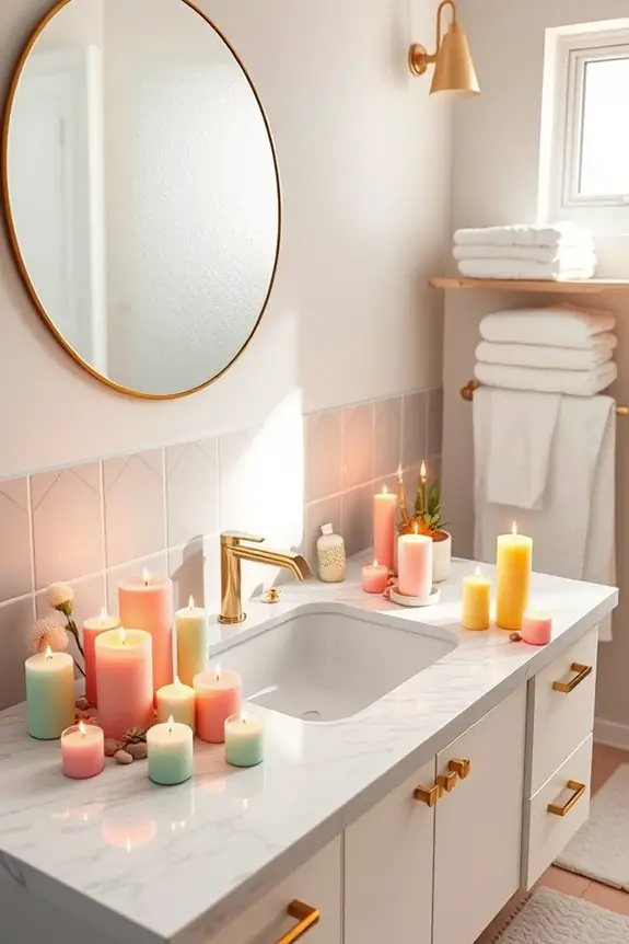 cheerful candles for ambiance