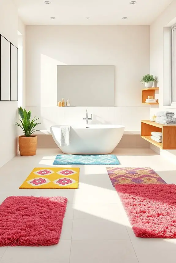 cheerful colorful bath rugs
