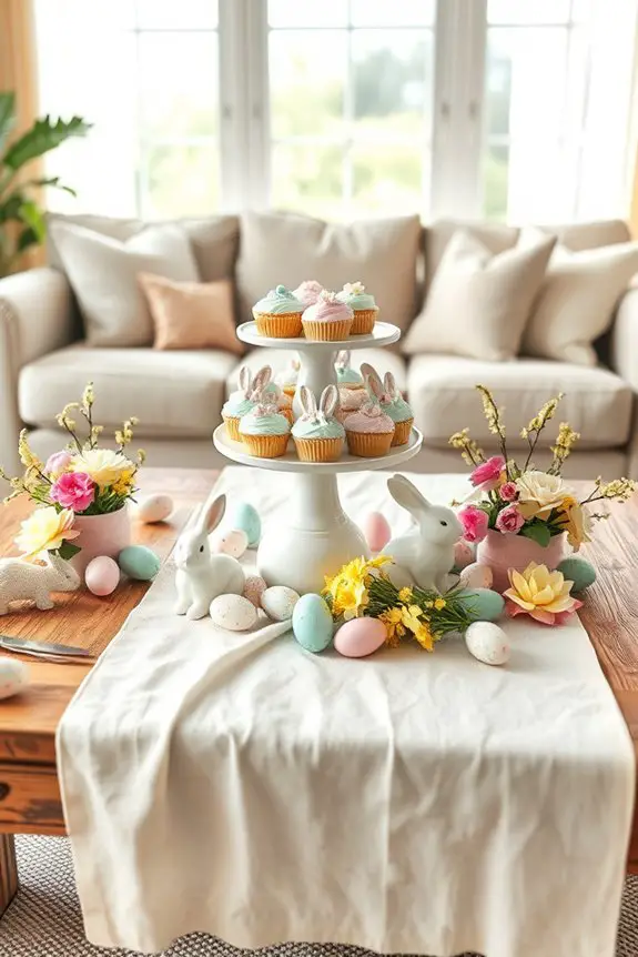 cheerful easter tabletop displays