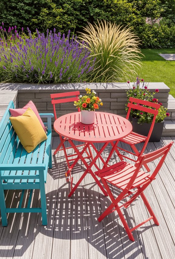 cheerful garden furniture transformation