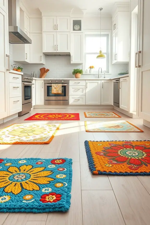 cheerful kitchen floor mats
