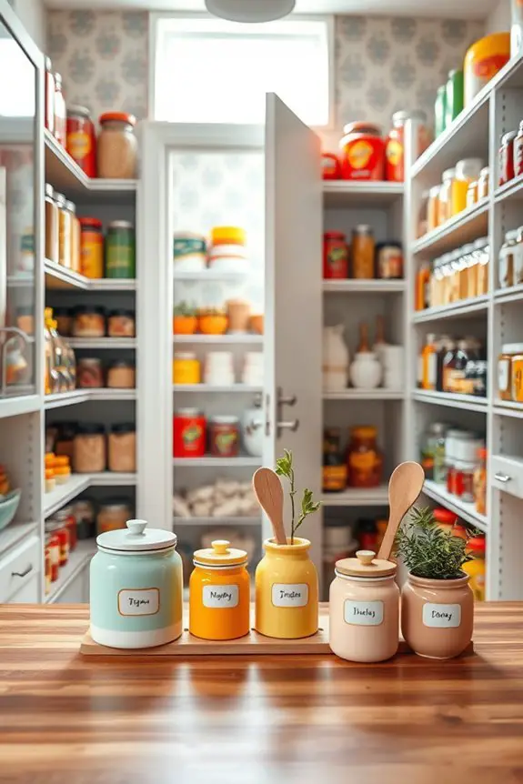 cheerful organized pantry bliss