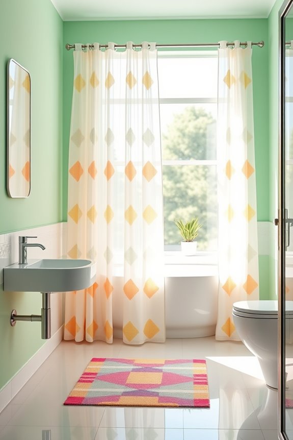 cheerful patterned window treatments