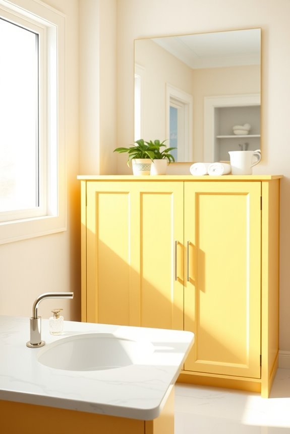 cheerful soft butter yellow