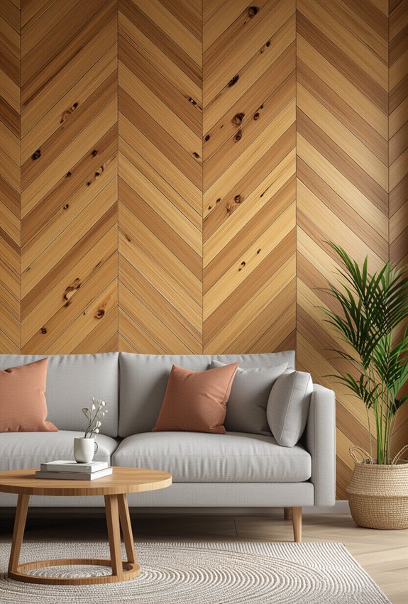 chevron bamboo paneling movement