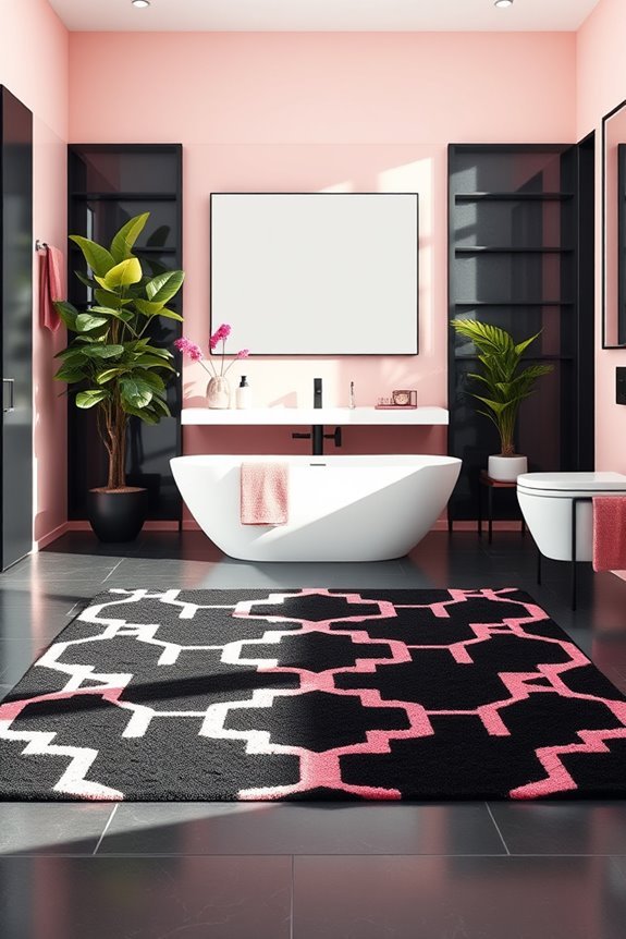 chic and cozy bathroom rugs