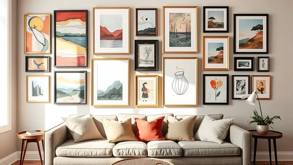 chic apartment wall art