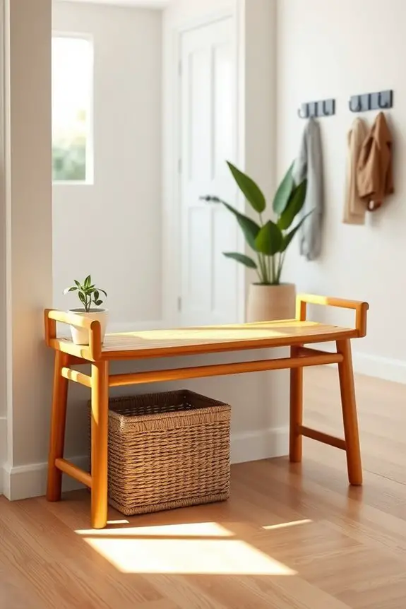 chic bamboo bench design