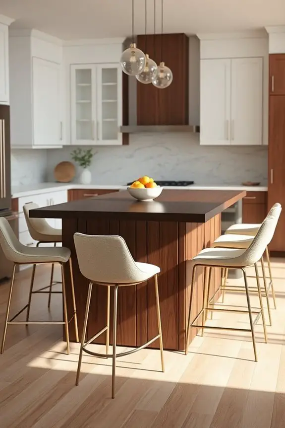 chic bar stools enhance functionality