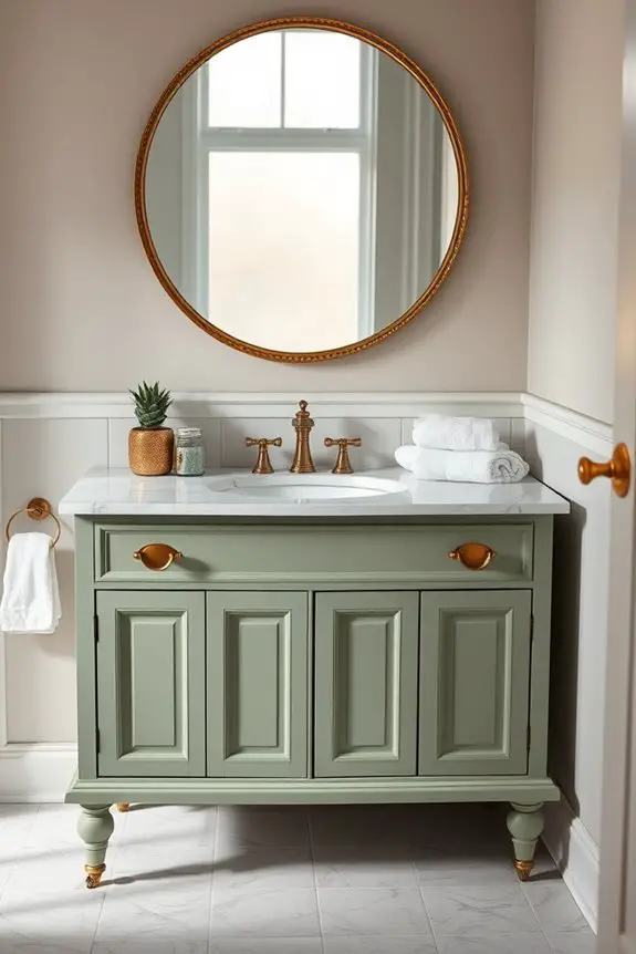 chic bathroom vanity makeover