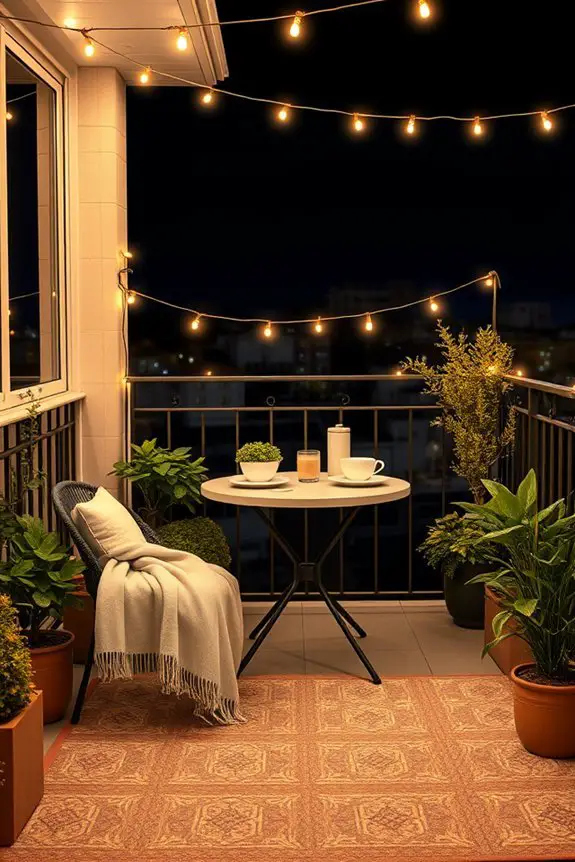 chic bistro balcony ambiance