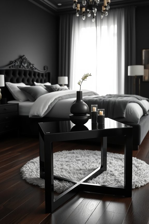 chic black accent tables