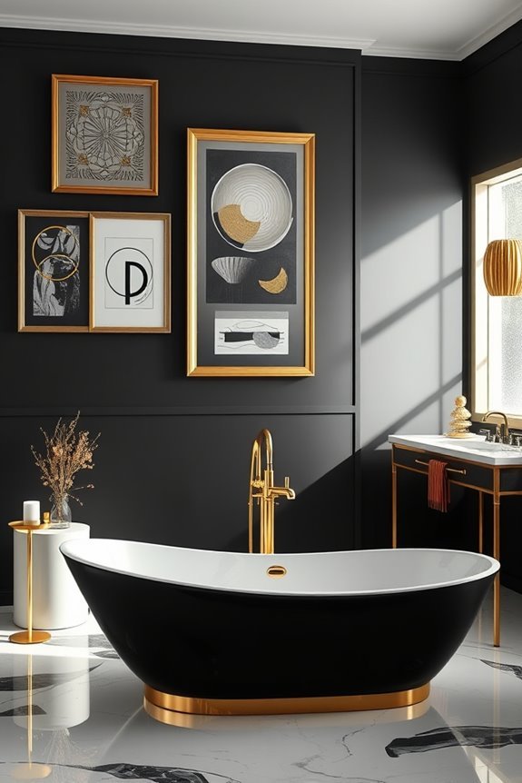chic black and gold decor