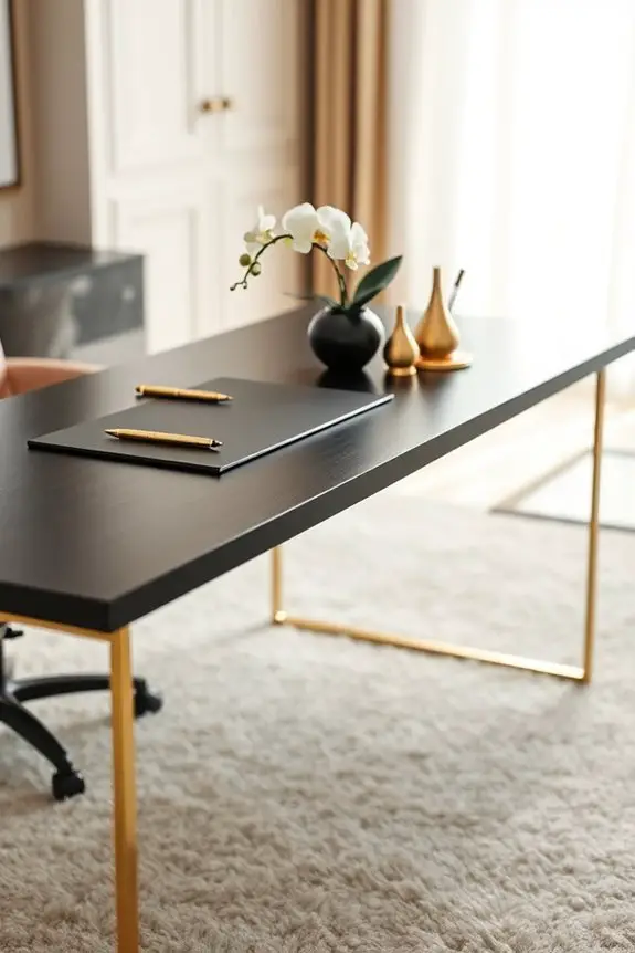 chic black and gold elegance