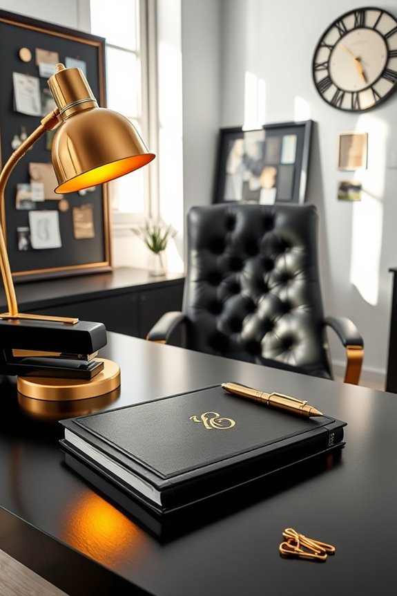 chic black and gold supplies