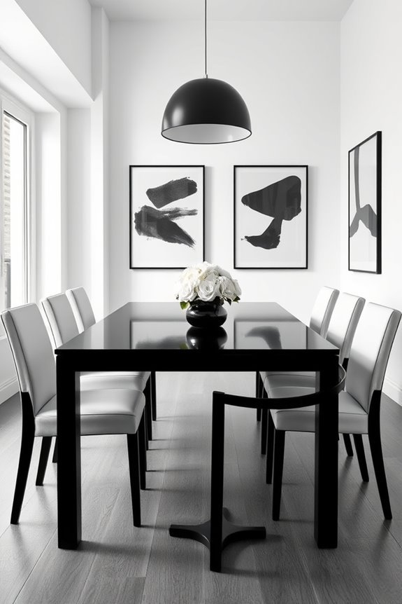 chic black and white decor
