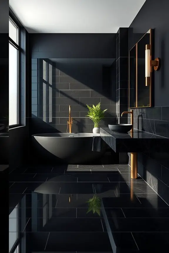 chic black tile transformation