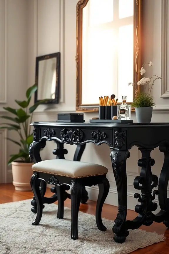 chic black vanity elegance