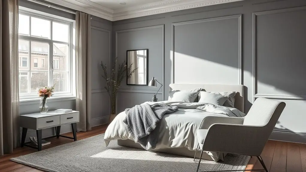 chic cozy grey bedrooms