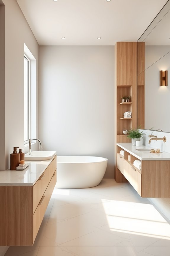chic functional bathroom storage