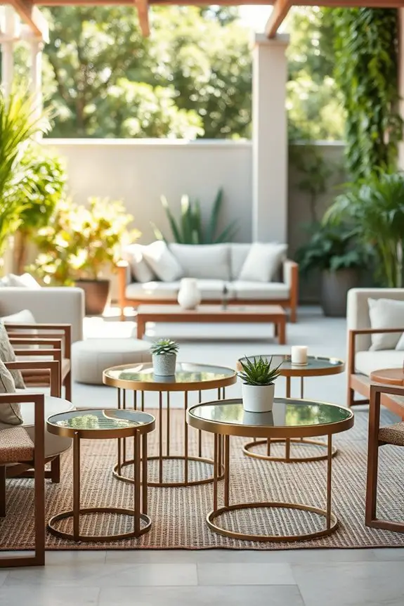 chic functional outdoor tables